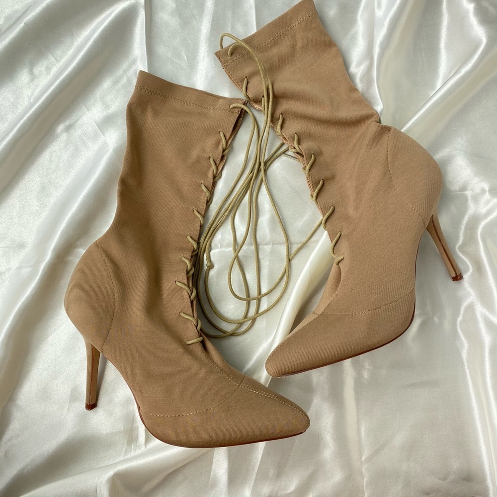 Tan Lace Up Boots
